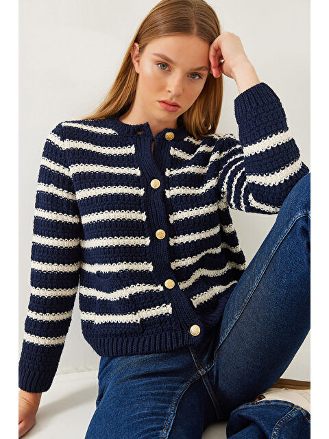 SHADE Kadın Çizgili Hırka - S000374917-37344