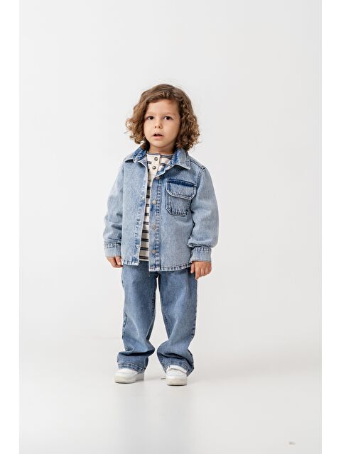 Magu Erkek Çocuk Pamuklu Jean Ceket Ve Jean Pantolon Takım - S000437399-17234