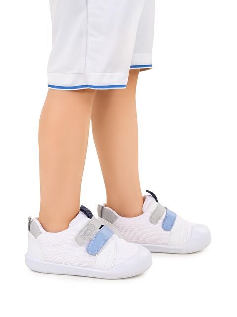 Kiko Kids Textile İlk Adım Cırtlı Erkek Bebek Spor Ayakkabı