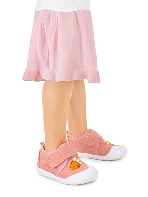 Kiko Kids Strawberry Cırtlı Kız Bebek İlk Adım Panduf Ayakkabı - S000197907-23490