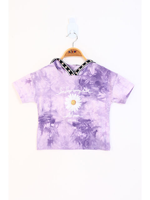 Toontoykids Kız Çocuk Batik Desenli Papatya Baskılı Tişört - S000302944-17878