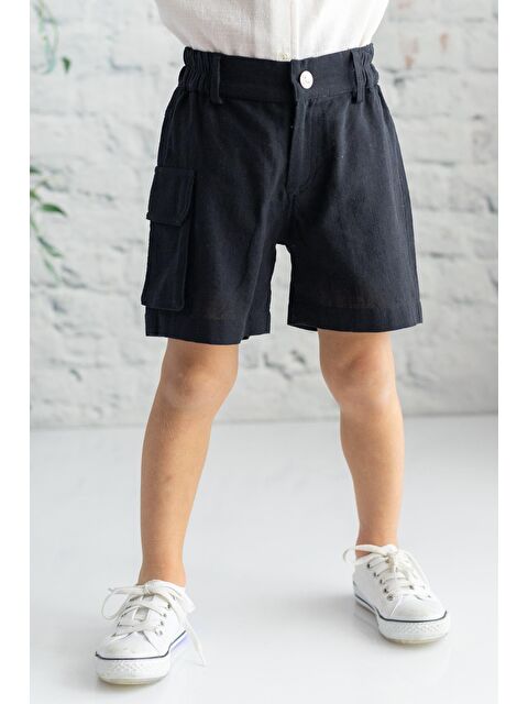 ZEYLAND Erkek Çocuk Kargo Cepli Dokuma Şort - S000316575-19351