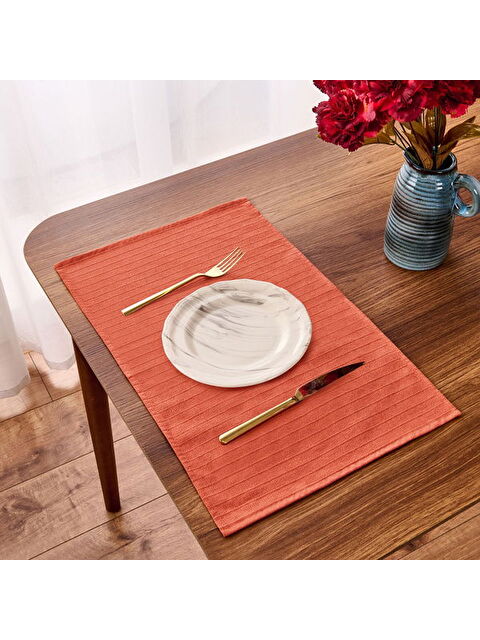 Evidea Soft Earthy 2'li Amerikan Servis - Kiremit - 30x50 cm - S000384314-18657