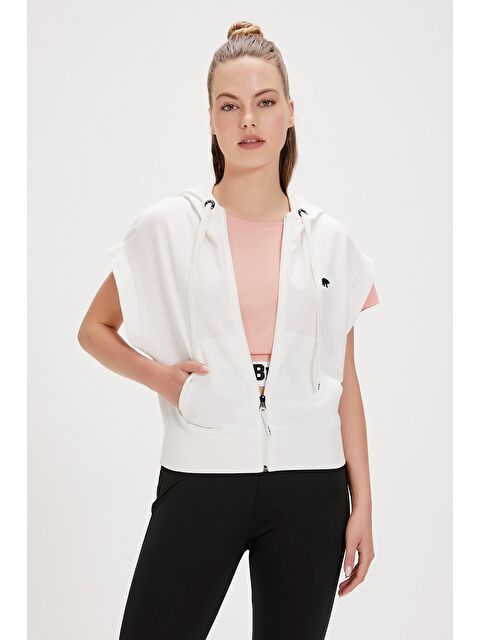 Bad Bear Kelly Beyaz Full-Zip Sweatshirt - S000268868-20063