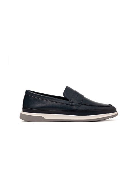 John May Erkek Lacivert Loafer Ayakkabı OG-9240 105 Lacivert Dolaplı