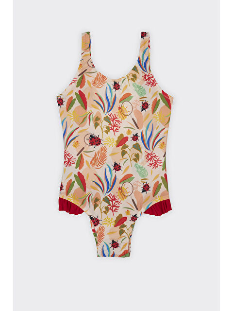 Panço Kız Çocuk Çiçek Desenli Mayo - S000524641-23173