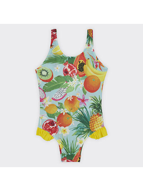 Panço Kız Çocuk Tropic Desenli Mayo - S000524642-23173