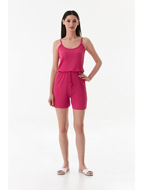 Fullamoda Fitilli İp Askılı Şortlu Takım - S000135508-18686