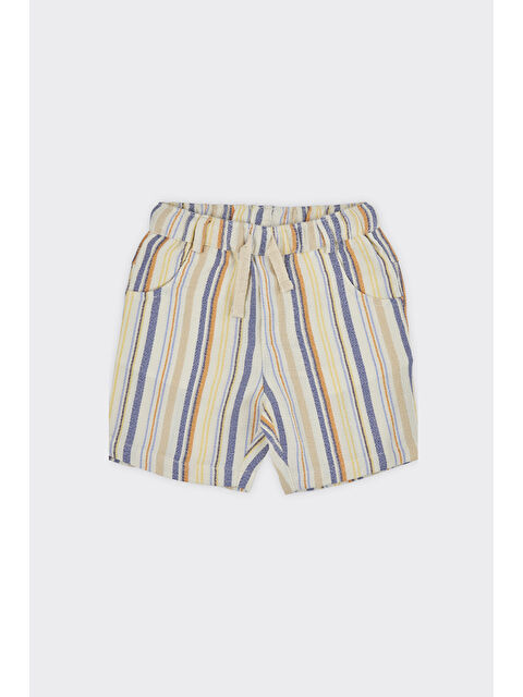 Panço Erkek Bebek Çizgili Ekru Şort - S000518471-19965
