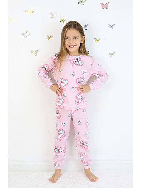 Harika Kids Kız Çocuk Orta Kalınlıkta Basic Baskılı Pijama Takımı - S000323834-20020