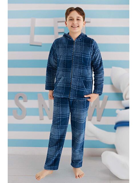 Remsa Erkek Çocuk Polar Pijama Takımı 240524 Mavi - S000468321-17234
