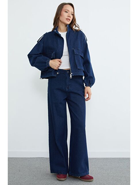 Fullamoda Beli Stoperli Fermuarlı Jean 2 Li Takım - S000529226-21164