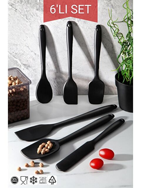 Nandy Home 6 Parça Isıya Dayanıklı  Yanmaz  Yapışmaz Silikon Mutfak Seti - S000284831-22238