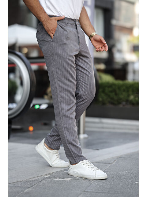 Comstar Slim Fit Çizgili Erkek Pantolon - S000266003-29666