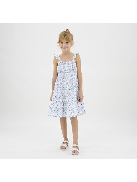 Panço Kız Çocuk Çiçek Desenli Elbise - S000249860-17234