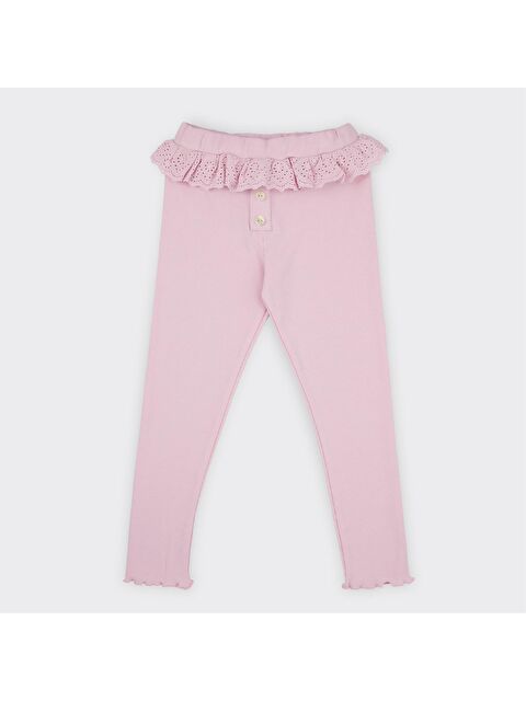 Panço Kız Çocuk Dantel Detaylı Tayt - S000253197-20024