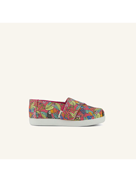 Toms Kız Çocuk Espadril 10022120 ALPARGATA Fuchsia Birds of Paradise Print