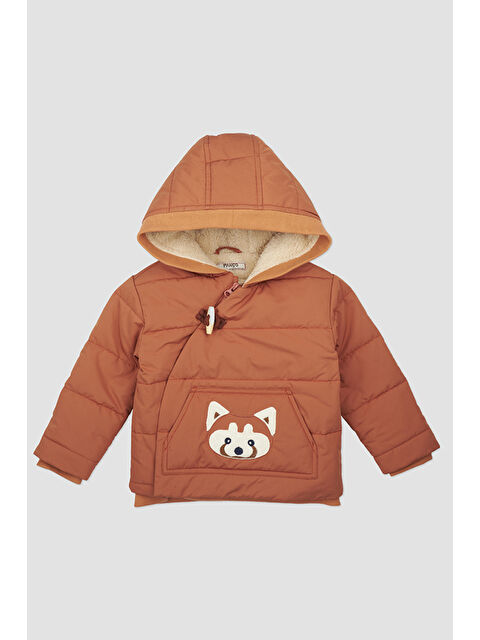 Panço Erkek Bebek Tilki Aplikeli Kiremit Şişme Mont - S000518477-19957