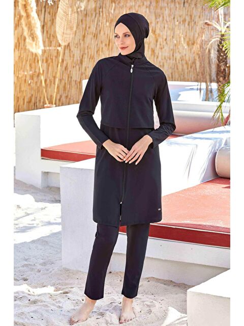 Adasea Spor Elastan Tam Kapalı Tesettür Mayo Joselyn 4583 Siyah - S000167282-19351