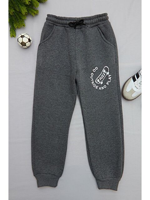 Fullamoda 3 İplik Kaykay Baskılı Jogger Erkek Çocuk Eşofman Altı - S000443241-33408