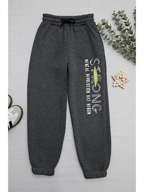 Fullamoda 3 İplik Stay Strong Baskılı Erkek Çocuk Jogger Eşofman Altı - S000443242-33408