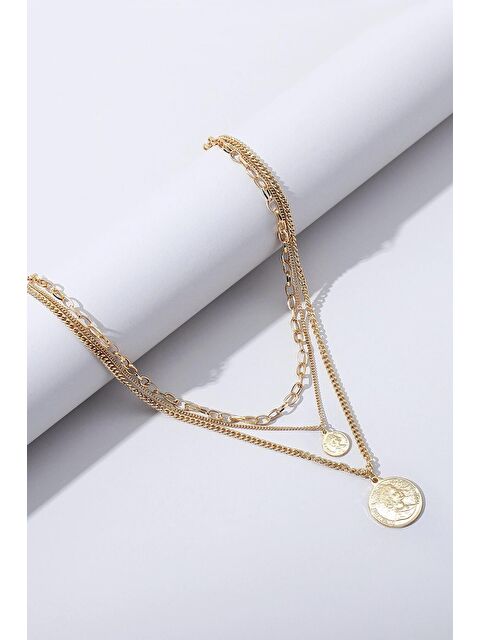 New Obsessions İkili Madalyon Kolye - S000353473-20076