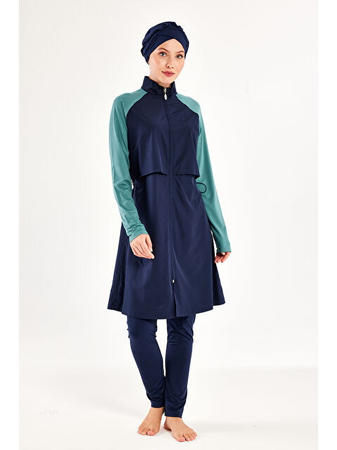 Adasea Reglan Kol Tam Kapalı Tesettür Mayo Debbıe 1405 Lacivert01 - S000412633-21164