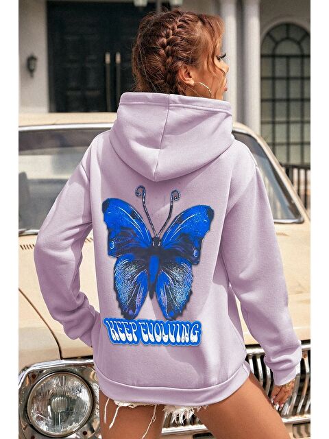 uyguntarz Unisex Butterfly Baskılı Sweatshirt - S000268139-17878