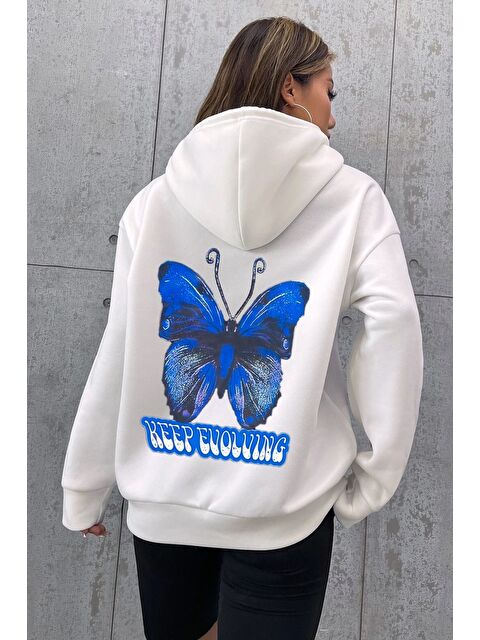 uyguntarz Unisex Butterfly Baskılı Sweatshirt - S000268139-20063