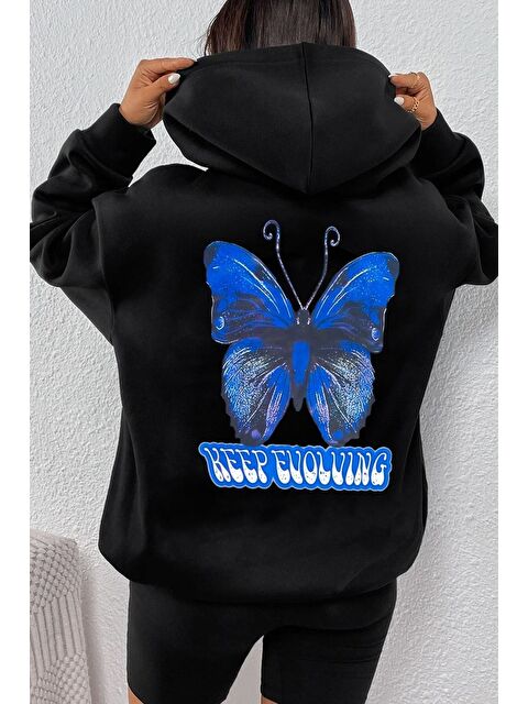 uyguntarz Unisex Butterfly Baskılı Sweatshirt - S000268139-19351