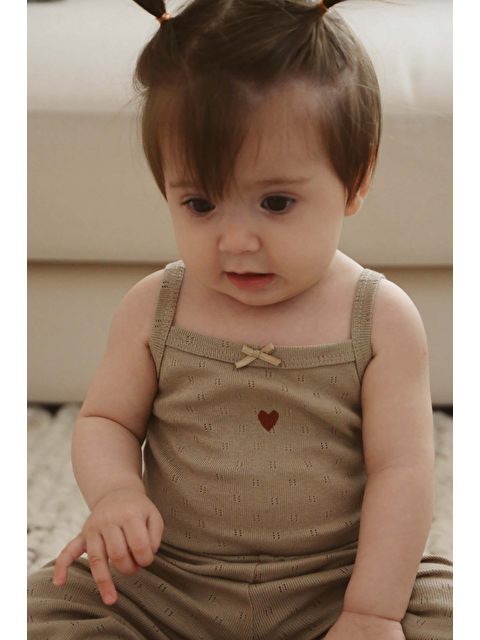 Oh La La Koala For Little Ones Kalp Nakışlı İp Askılı Bebek Body