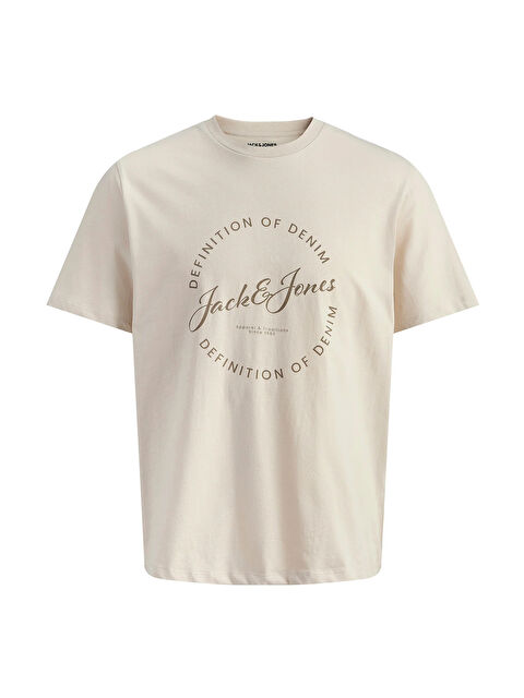 Jack & Jones Plus Jjgrayson Pamuklu Regular Fit Baskılı Bisiklet Yaka T Shirt 12294514