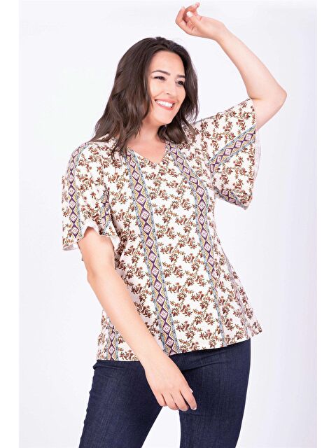 Mylinemoda Pelerin Kollu Bluz - S000239744-23173