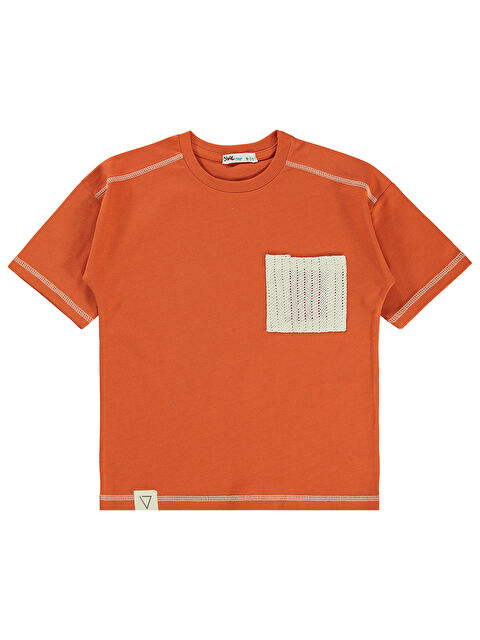 Civil Erkek Çocuk Tişört 6-9 Yaş Oranj