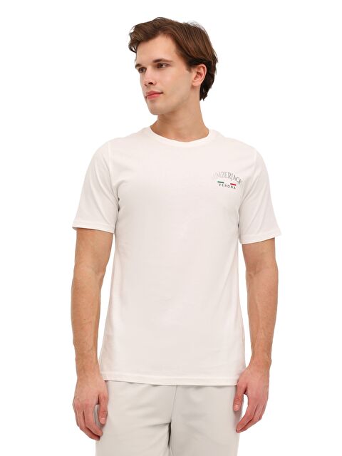 Lumberjack ML EZIO 11ITL1088 6FX Beyaz Erkek Kısa Kol T-Shirt - S000531494-20063