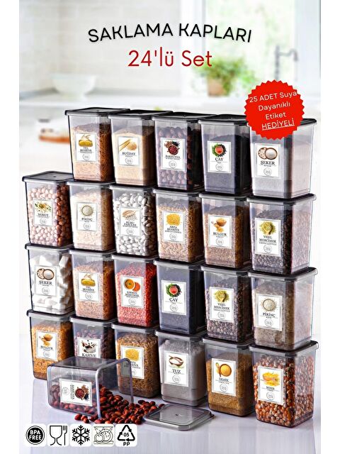 Nandy Home Etiketli 24 lü Saklama Kabı Seti 550 Ml - S000284862-20600