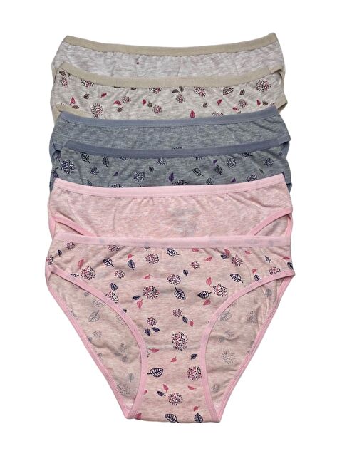 Tolin Kadın 6 lı Pamuklu Elastanlı Baskılı Havlu Ağ Bikini Model Külot Seti 2246159 - S000233889-23173