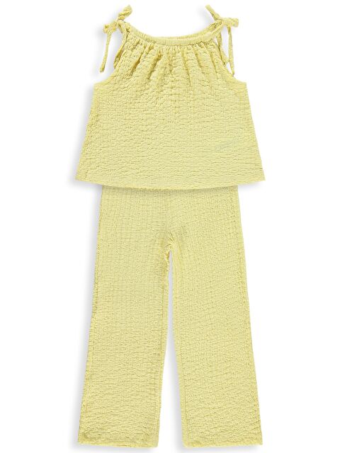 Civil K26Y289-1 Girls Fiyoklu 2-5 Yaş Takım - Sarı