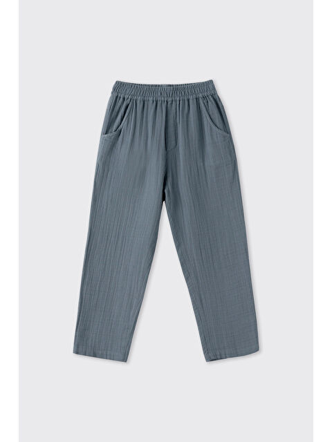 Panço Erkek Çocuk Beli Lastikli Müslin İndigo Pantolon - S000520867-23093