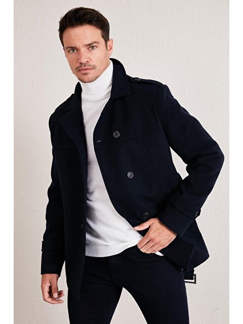 Buratti Slim Fit Cepli Pamuklu Kaşe Erkek Kaban 5841015 - S000002125-29672