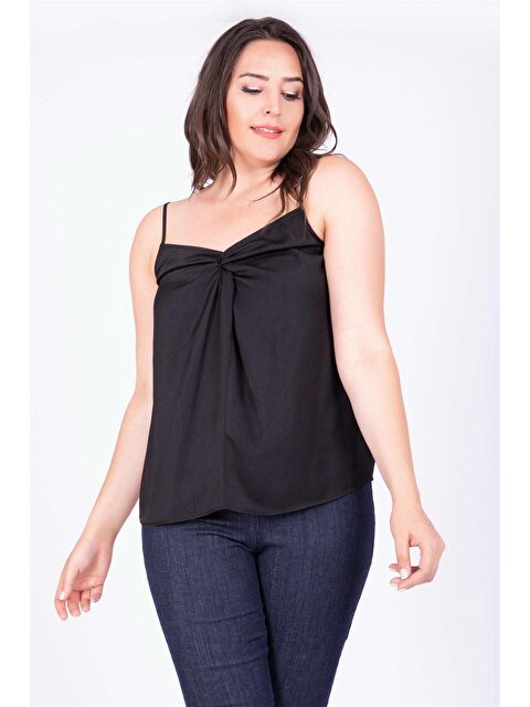 Mylinemoda Düğüm Detaylı İp Askılı Bluz - S000239755-19351