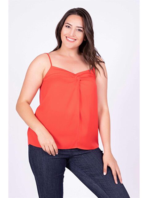 Mylinemoda Düğüm Detaylı İp Askılı Bluz - S000239756-20045