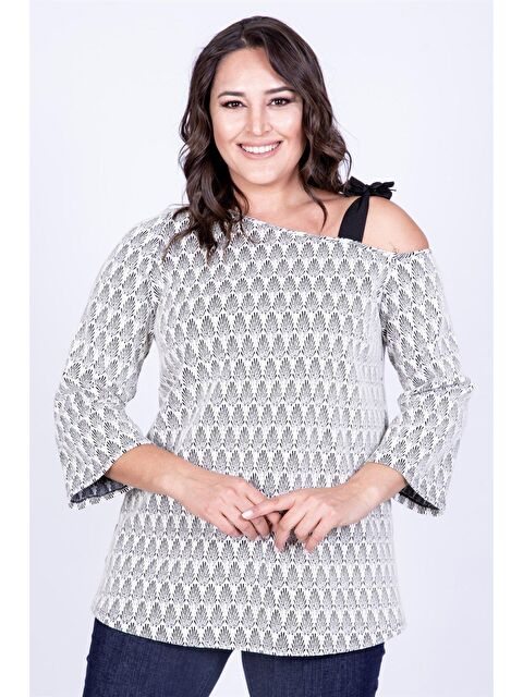 Mylinemoda Düşük Omuzlu Bağlama Detaylı Bluz - S000239757-20063