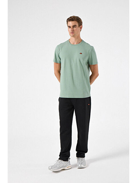 Ellesse Logolu Pamuklu Regular Fit Normal Bel Düz Paça Eşofman Altı 6SM4008-BK