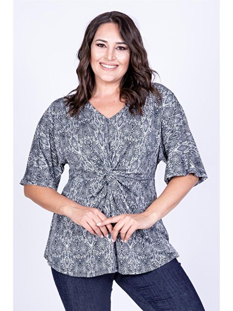 Mylinemoda Düğüm Detaylı Bluz - S000239762-23173