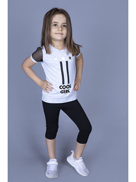 Toontoykids Kız Çocuk File Detaylı Taytlı Takım - S000272154-74