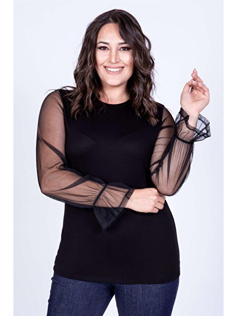 Mylinemoda Kolları Fileli Bluz - S000239763-19351