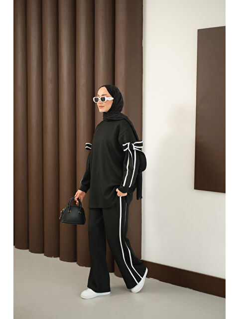 Locco Moda Kadın Fiyonk Detaylı İkili Takım Siyah - S000449597-19351