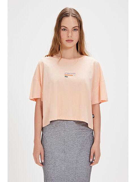 Bad Bear Town Pembe Baskılı Kadın Tişört