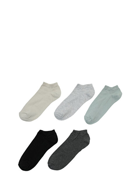 Polaris BASIC 5LI PTK-M 6FX GRI MULTI Erkek 5'li Patik Çorap - S000531501-20600